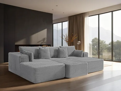 Vista 113 de Sofá modular de gran tamaño de 108 pulgadas, cómodo sofá deshuesado en forma de U para sala de estar, asientos extra profundos, sin montaje, sofá