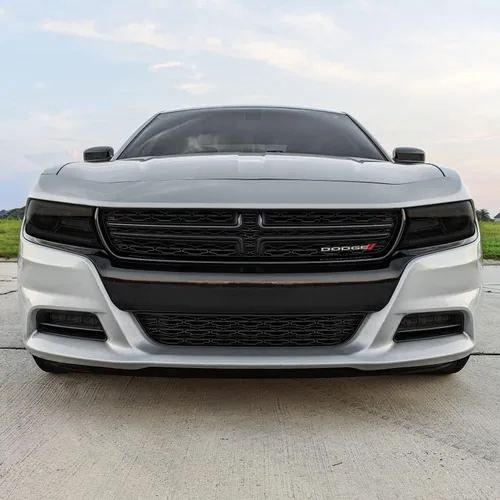 Vista 6 de SlickMod Tinte de humo de vinilo precortado para faros Dodge Charger 2015-2022 (20% humo oscuro, 1. faro)