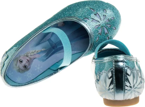 Vista 3 de Disney Frozen Elsa Minnie Mouse - Zapatos planos Mary Jane para niñas disfraz de princesa de personaje de gelatina para niños ballet bailarina