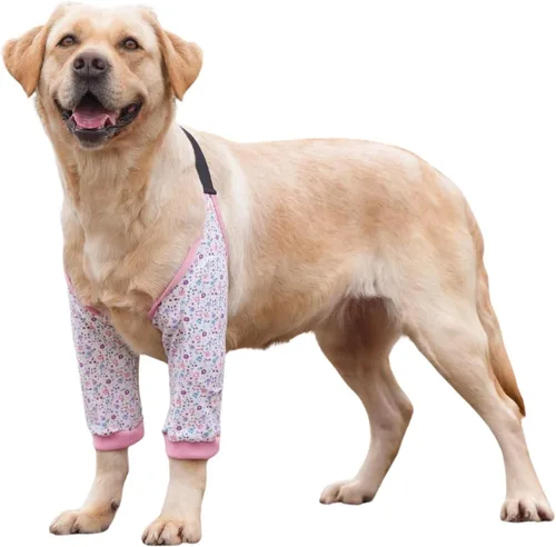 Vista 6 de Protector de codo para perro, coderas con almohadilla de malla para perros medianos y grandes para evitar lamer heridas (automóvil, 4XL)