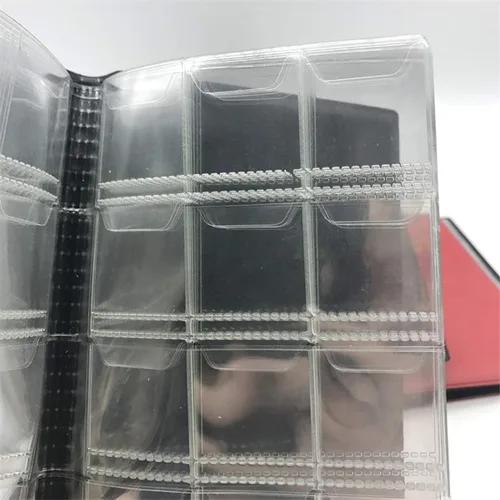 Vista 5 de Colección de 120 bolsillos para monedas, álbum de almacenamiento de monedas, libro para coleccionistas, bolsillo de centavo (negro)