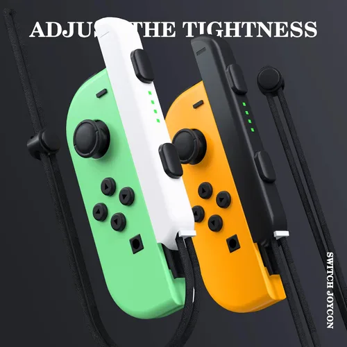Vista 5 de Joycon Wrist Straps for Switch, Replacement for Joy Con Strap 4 Pack, Adjustable Switch Joycon Wrist Strap(Black and White)
