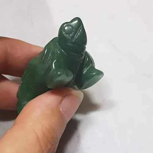 Vista 4 de Figura de tortuga de cristal, estatua de bolsillo de tortuga, tamaño pequeño