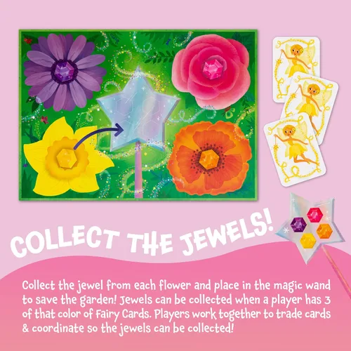 Vista 3 de Juego de hadas premio de juego cooperativo de lógica de Peaceable Kingdom y suerte para niños Enchanting matching game—collect fairy cards and