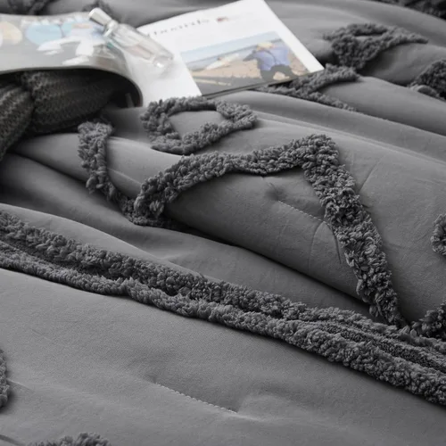 Vista 68 de Oli Anderson Juego de Edredón Beige Queen Acolchado Juego de Ropa de Cama Queen 3 Piezas, Edredón Boho Shabby Chic con 2 Fundas de Almohada