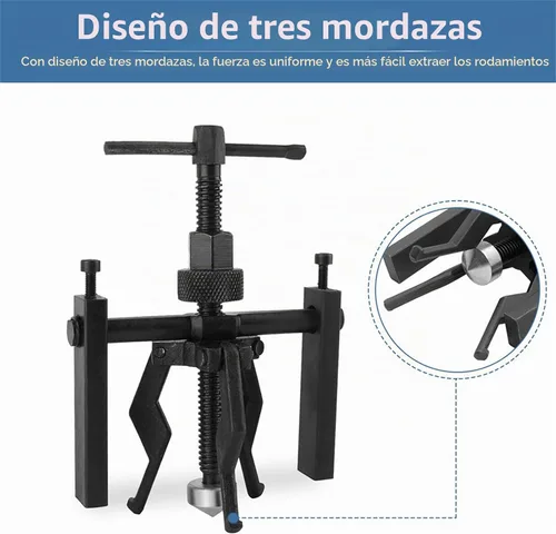 Vista 6 de Estink Extractor manual, extractor de rodamientos interiores de 3 mandíbulas, herramienta extractor de rodamientos de engranajes de manga resistente