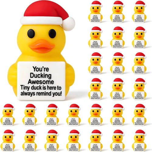Vista 66 de Gejoy 25 piezas de mini figuras de pato, coloridos regalos motivacionales positivos, decoraciones inspiradoras de animales para graduación