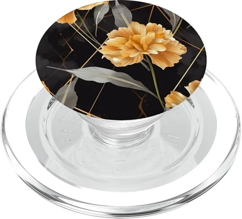 Vista 7 de Elegant Marigold Flower PopSockets Adhesive PopGrip