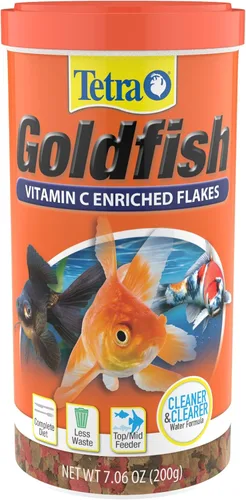 Vista 25 de Tetra Goldfish Flakes, dieta nutricionalmente equilibrada para peces de acuario, copos enriquecidos con vitamina C, 0.42 onzas