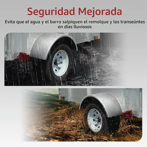 Vista 7 de Guardabarros de remolque de un solo eje, guardabarros redondos de acero