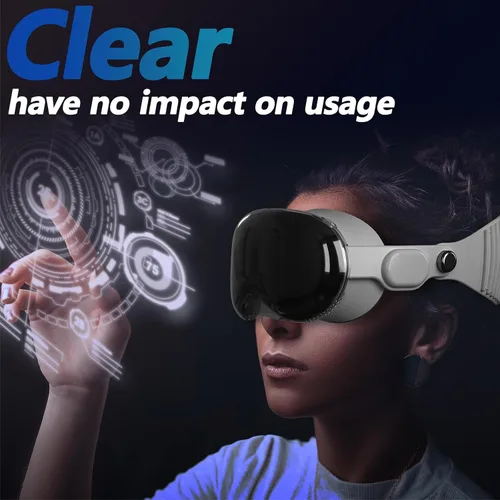Vista 3 de CHATSZ Funda para Vision Pro, funda transparente VR transparente, a prueba de golpes, carcasa protectora de TPU para viajes, accesorio protector