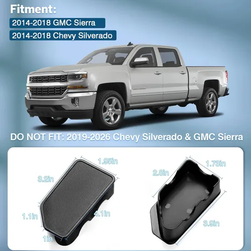 Vista 6 de Shademax Ajuste personalizado para cubiertas de bolsillo de estaca 2014-2018 GMC Sierra 1500 Chevy Silverado 1500/2500/2500HD/3500 Funda para cama