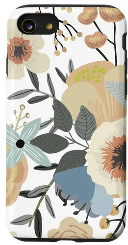 Vista 18 de iPhone 16 Boho Wildflower Garden Earth Tone Botanical Floral Pattern Case