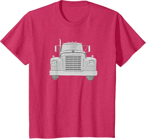 Vista 46 de Camiseta clásica de camión pesado International Harvester IH Loadstar, Negro, S