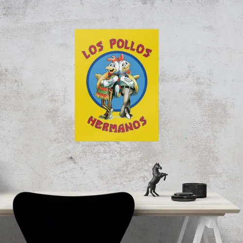 Vista 3 de GRAPHICS & MORE Breaking Bad Los Pollos Hermanos - Póster de pared para decoración del hogar