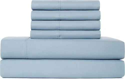 Vista 15 de Juego de sábanas tamaño individual XL de 4 piezas con 2 fundas de almohada envolventes, sábanas de microfibra suave de bolsillo profundo