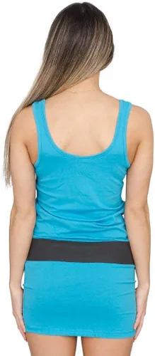 Vista 3 de Fantástico vestido de túnica de traje de mujer azul 4 invisible