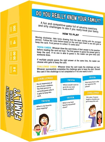 Vista 6 de ¿Realmente conoces a tu familia? Un divertido juego familiar lleno de temas de conversación y desafíos - Ideal para niños, adolescentes y adultos