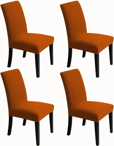 Vista 20 de Fundas para sillas de comedor, fundas elásticas para sillas de asiento decorativo, sin brazos, extraíbles, lavables, elásticas, universales