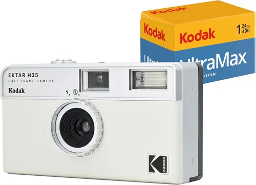 Vista 3 de Kodak EKTAR H35 Cámara de película de medio marco (negro, paquete con película 24exp)