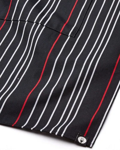 Vista 8 de Chef Works Delantal con babero a rayas unisex