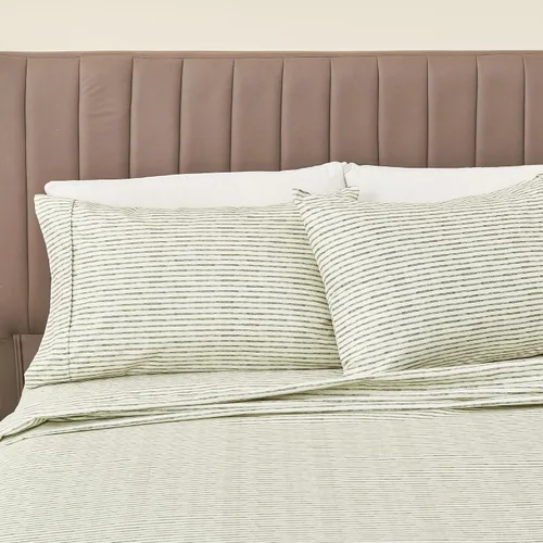 Vista 11 de Juego de sábanas de microfibra estampada de 3 piezas tamaño individual - Sábanas y fundas de almohada cepilladas ultra suaves - Resistentes a las 21
