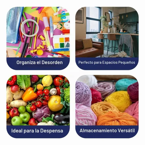 Vista 8 de Miles Kimball Cesta delgada de 5 niveles, blanca, plástico duradero, fácil de ensamblar, soporta hasta 6.5 libras