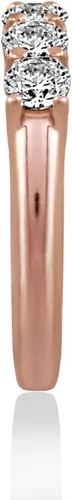 Vista 60 de Amazon Essentials Anillo de plata de ley de cinco piedras con circonita cúbica de corte redondo Infinite Elements (anteriormente colección Amazon)