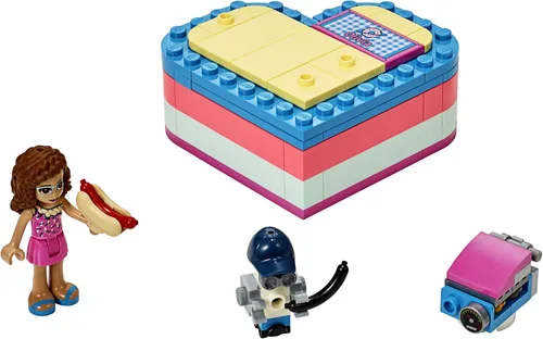 Vista 2 de LEGO Friends Olivia's Summer Heart Box 41387 Kit de construcción, nuevo 2019 (93 piezas)