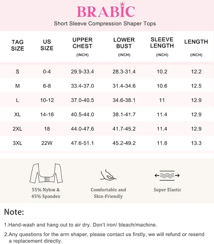 Vista 7 de BRABIC Faja moldeadora para mujer para poscirugía y manga de compresión para moldeador de brazos