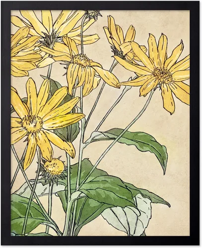 Vista 59 de Poster Master Póster vintage Overbeck – Impresión de acuarela retro – Regalo para artistas, amigos, girasoles, hermoso, botánico, planta