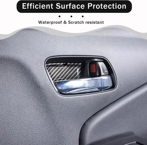 Vista 3 de Cubierta interior de la manija de la puerta para Honda Pilot 2016-2022, 4 piezas de material ABS de material ABS accesorios protectores de marco