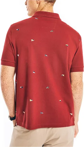 Vista 3 de Nautica Polo de cubierta con estampado de ajuste clásico para hombre