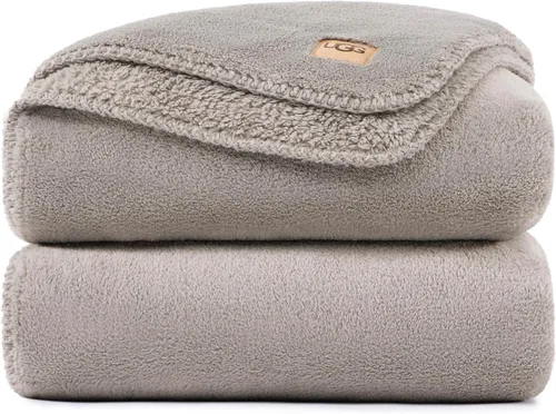 Vista 16 de UGG Whitecap Queen - Manta de forro polar de felpa, 90 x 90 pulgadas, color Se adapta a camas de tamaño Queen y Matrimonial, suave forro polar