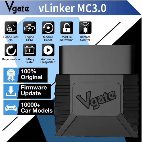 Vista 4 de Vgate vLinker MC Bluetooth 3.0 OBD2 escáner lector de código herramienta de escaneo de diagnóstico para Android y Windows, negro