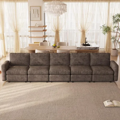 Vista 32 de Guyii Sofá Seccional de Terciopelo, Sofá Loveseat Moderno de Gran Tamaño con 2 Almohadas, Sofá Convertible de 81.88 pulgadas de Largo con Cojines