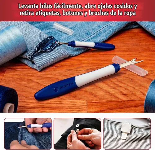 Vista 3 de SINGER Comfort Grip - Juego de rasquetas de costura, tapa de seguridad