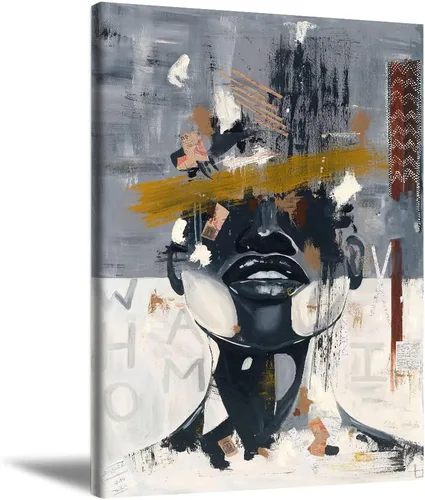 Vista 15 de Arte de pared de mujer negra, pinturas de reina negra para paredes, póster motivacional de niña negra, decoración de pared para pared, lienzo