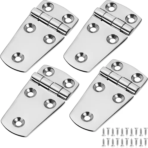 Vista 9 de 2 bisagras de escotilla de barco marino, de acero inoxidable, sin ruido, resistentes, 5 agujeros de 2.25 pulgadas x 1.5 pulgadas (2.244 x 1.496 in)