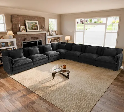Vista 118 de ELUCHANG Sofá biplaza de 80 pulgadas, sofá modular modular de 2 asientos para sala de estar y apartamento, cómodo sofá tapizado de doble capa