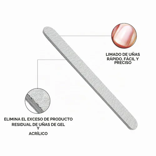 Vista 4 de ForPro Professional Collection ForPro Zebra Tabla de Espuma, Grano 80/80, Lima de Uñas de Manicura de Doble Cara, 7 pulgadas L x 0.75 pulgadas A