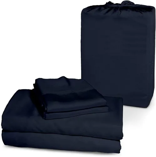 Vista 11 de Femini Fashion Juego de sábanas de 4 piezas con bolsillos extra profundos de 1000 hilos, 100% algodón orgánico, bolsillo profundo de 30 pulgadas