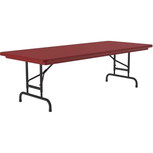 Vista 16 de Correll RA2448 24 serie R mesa plegable de acero inoxidable, altura ajustable para tareas comerciales, rectangular con 24 pulgadas de ancho y 48