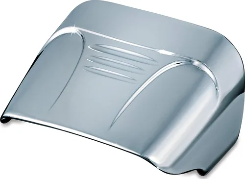 Vista 4 de Kuryakyn 8130 Accesorio de acento de motocicleta: cubierta de luz trasera ranurada para motocicletas Harley-Davidson 1973-2019, cromada, negra