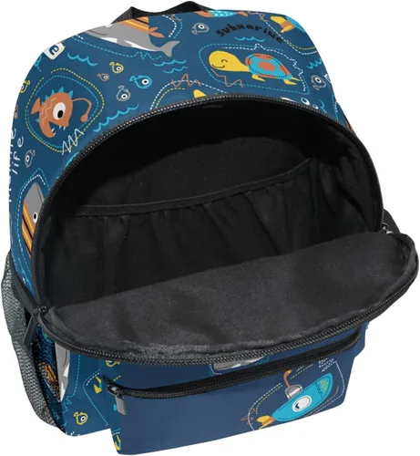 Vista 3 de Mochila de coche personalizada para niños preescolares mochila escolar para niñas y niños bonita bolsa de libros para senderismo camping 09-mar