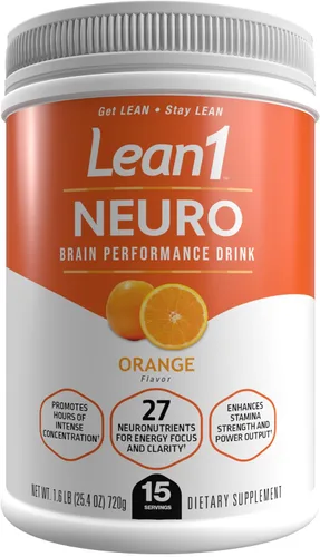 Vista 5 de Lean1 Nutrition53 - Bebida energética mental, 15 porciones de chocolate Neuro