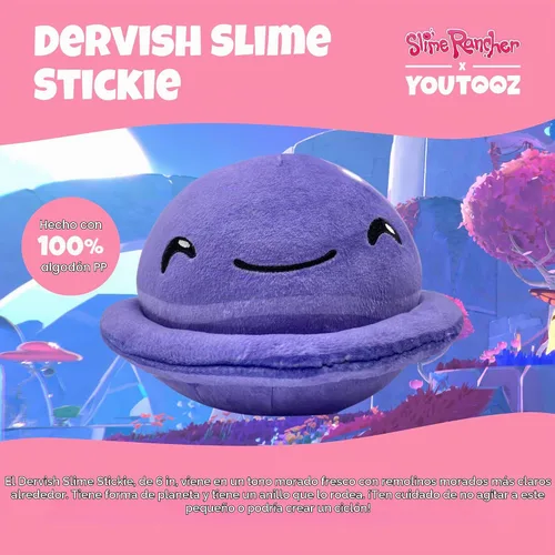 Vista 2 de Youtooz Dervish Slime Stickie - Peluche Dervish magnético súper suave de 6 pulgadas de juego de video Slime Rancher, colección de peluches de Slime
