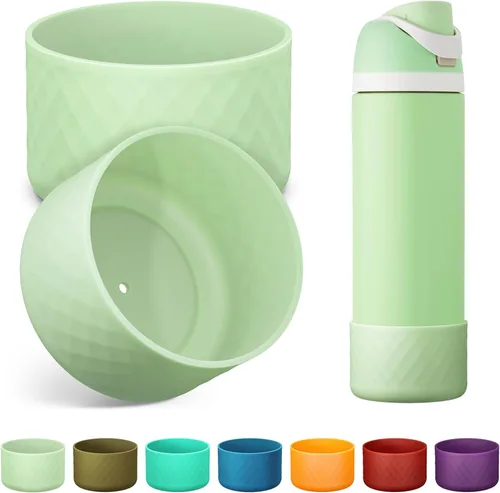 Vista 53 de 2 botas de silicona para botella de agua Owala de 24 onzas, 32 onzas, 40 onzas, funda protectora antideslizante para botellas de agua de acero