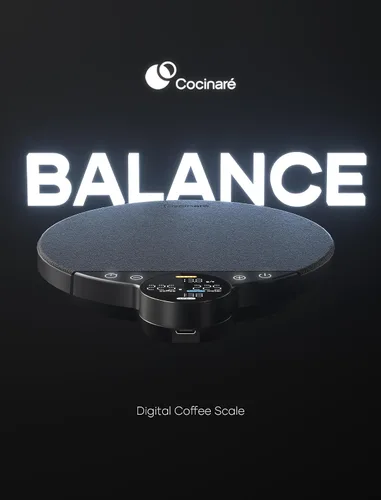 Vista 2 de Cocinare Balanza digital de café, control de precisión con tres modos: asistencia de preparación, pesaje, competencia, báscula digital de cocina
