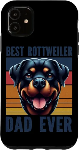 Vista 8 de Rottweiler Dad Rottie Father Dog Parent Father's Day Retro Case for iPhone 16